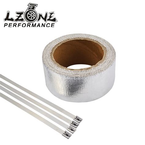 Heat resistant tape is using ptfe coated fiberglass fabric as basic material, and coated with silicone pressure sensitive adhesive (psa) on the back. LZONE Car Aluminum Reinforced Tape Heat Shield Resistant ...
