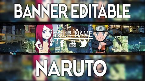 Free Naruto Youtube Banner Template Psd Download Banner Editable 1