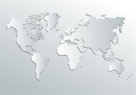 White World Map Wallpaper