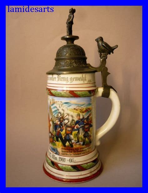 Si les chopes sont devenues de véritables récipients pour boire la bière, ils ont surtout été un moyen pour les brasseries de créer leur collection en marquant la chope de leur marque. CHOPE A BIERE REGIMENTAIRE RESERVISTE ALLEMAGNE ...
