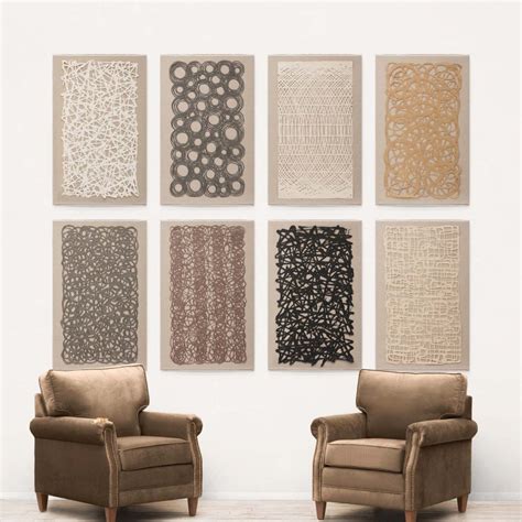 Abstract Papers Large Framed Fabric Wall Art Art Collection Wall