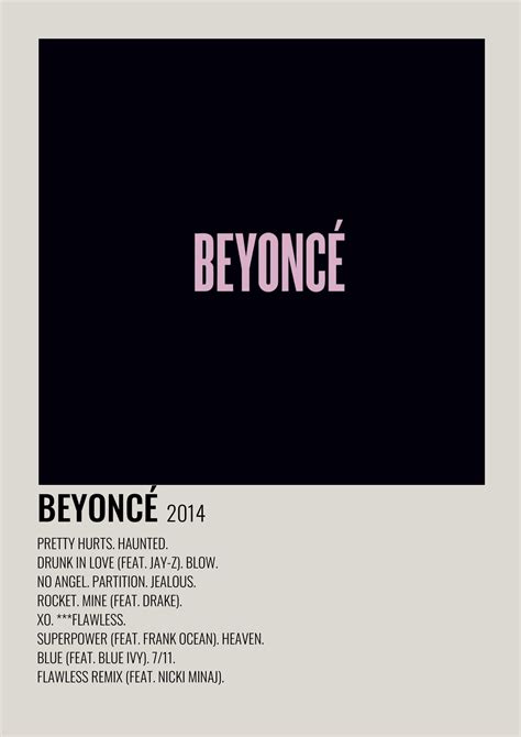 Beyoncé Beyoncé Music Poster Music Poster Ideas Music Album Cover