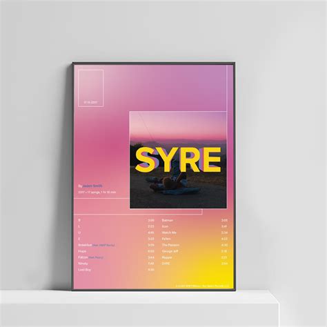 Syre An Album By Jaden Smith Poster Canvas Wall Art Print