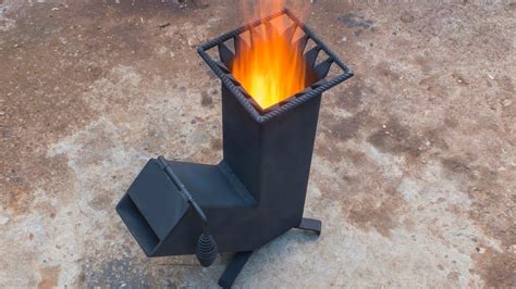 Rocket stoves are easily built from common materials. Homemade wood burning Rocket stove | Doovi