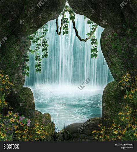 Cave Waterfall Image And Photo Free Trial Bigstock