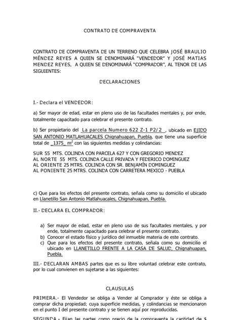 Como Escriturar Un Terreno Con Contrato De Compraventa