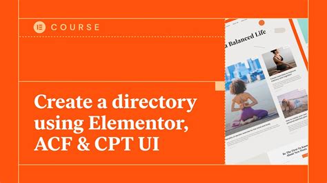 Create A Directory Using Elementor Acf Cpt Ui Youtube