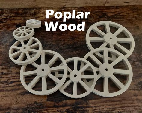 Set Of 4 Poplar Model Wagon Wheels All Sizes Cannon Wheels Etsy