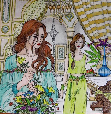 46 pieces of stunning original artwork bring to life favorite characters, creatures, and moments, including the lush beauty of the spring court and the glimmering vibrancy of. D'être and Morrigan from A Court of Thorns and roses ...