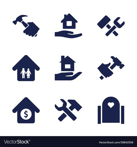 Property Icons Royalty Free Vector Image Vectorstock