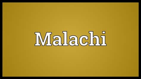 Malachi Meaning In Bible Robinlyanna