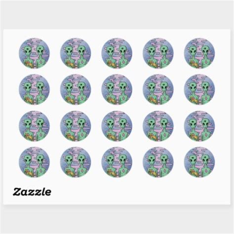 Trippy Alien Stickers Zazzle