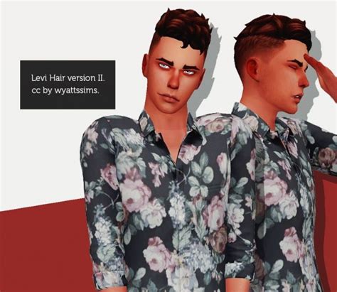 Levi Hair Version Ii M At Wyatts Sims • Sims 4 Updates Sims Hair
