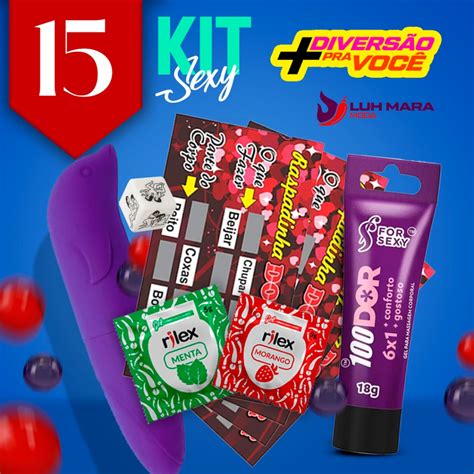 Kit Sex Shop 15 Produtos Eróticos Para Casal Vibrador Bolinhas Dado De