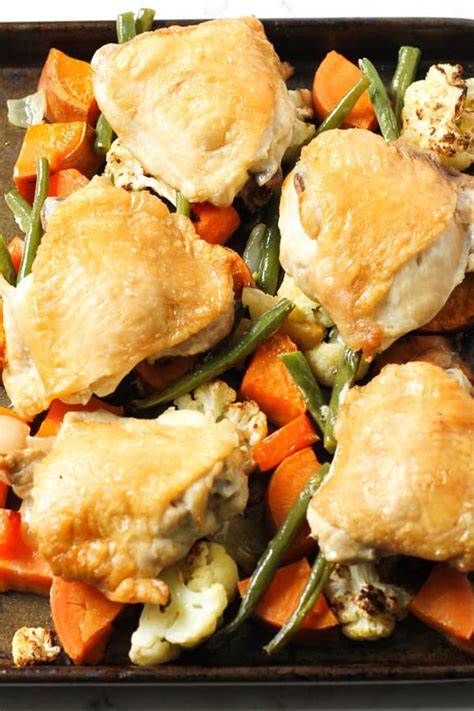 But what to make on the side? This easy, one-pan Crispy Baked Chicken Thighs and ...