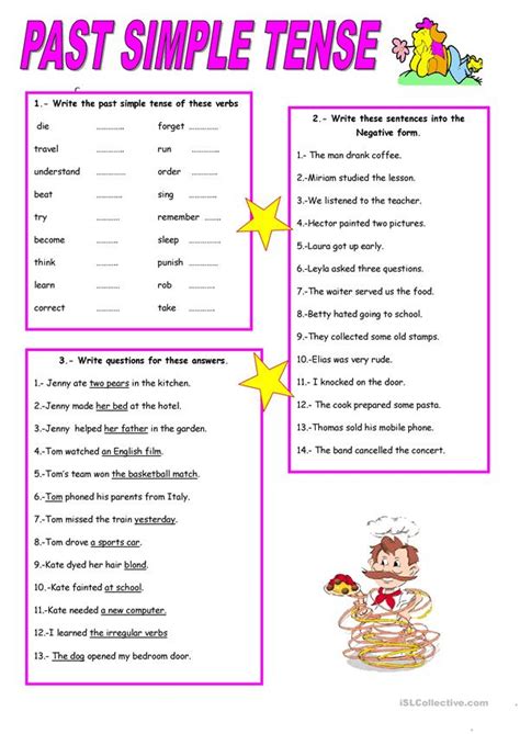 past simple tense worksheet free esl printable worksheets made by