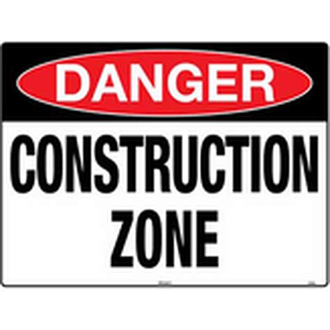 Construction Zone Danger Signage Signage Wa Safety Workwear