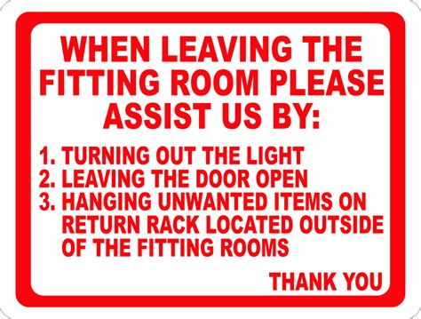 Fitting Rooms Rules Sign Signs By Salagraphics