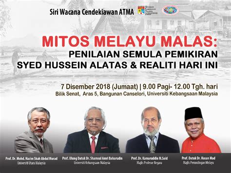 Kassim ahmad, hadis — satu penilaian semula, media intelek, petaling jaya, 1986. Siri Wacana Cendekiawan ATMA: Mitos Melayu Malas ...