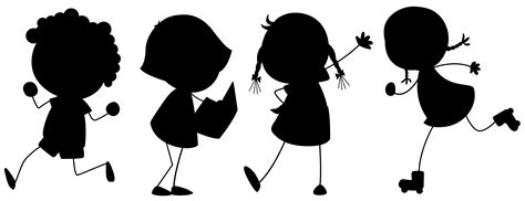 Free Vector Children Silhouettes Vector Pack Ai Svg Eps Vector Free