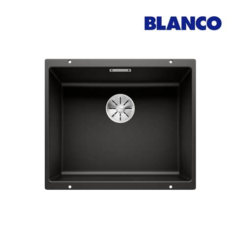 Blanco Subline 500 U 525995 Single Bowl Sink Black Cw Waste