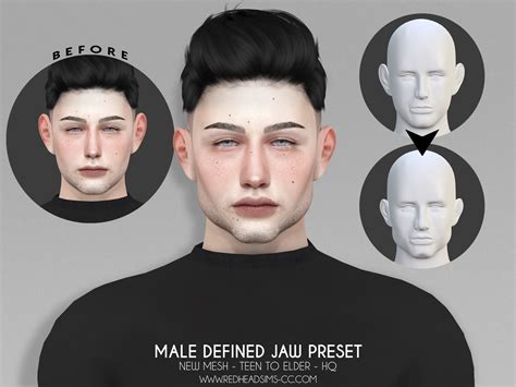 Male Defined Jaw Preset Redheadsims Cc