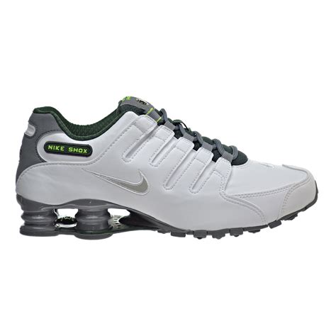 Nike Shox Nz Se Mens Shoes Whitemetallic Silvergrove Green 833579