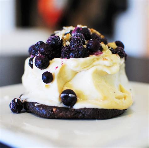 Blueberry Lemon Frozen Dessert Sweetened With Dates