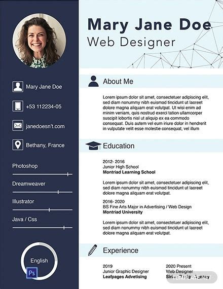 When you mention your work experiences it is better to mention the job title, employment duration the recruiters are looking for the freshers who explain how they can help the company to achieve the official goals by using their skills. FREE Web Designer Fresher CV Template - PSD