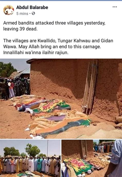 Armed Bandits Attack 3 Villages In Zamfara Kill 39 Photos Crime Nigeria