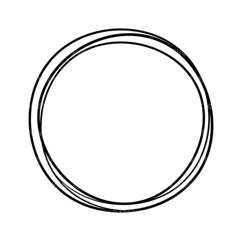 Scribble Circle Frame Sketch Frame Vector Cut File For Etsy