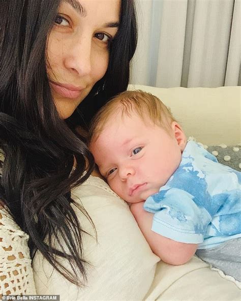 Brie Bella Shares An Adorable Snap Cuddling With Her Son Buddy Daily Mail Online