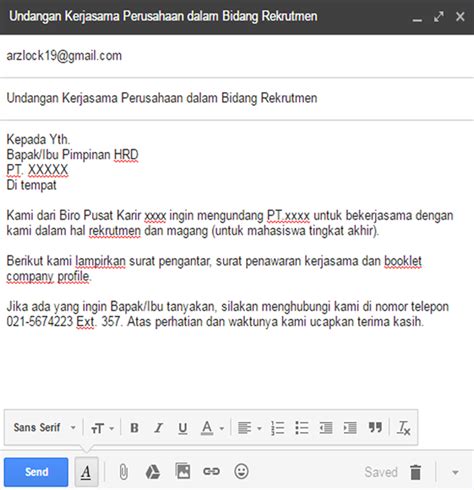 Contoh Email Rasmi Bahasa Melayu