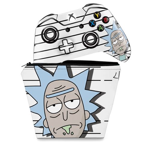 Kit Capa Case E Skin Xbox One Fat Controle Rick Rick And Morty Pop