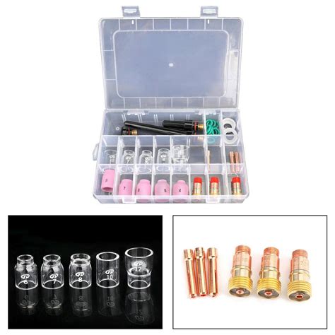 Buy 31Pcs TIG Welding Torch Stubby Gas Lens 12 Pyrex Glass Cup Kit For