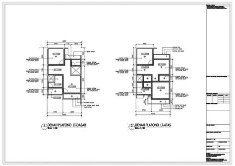 Denah Rencana Plafond Lantai 2