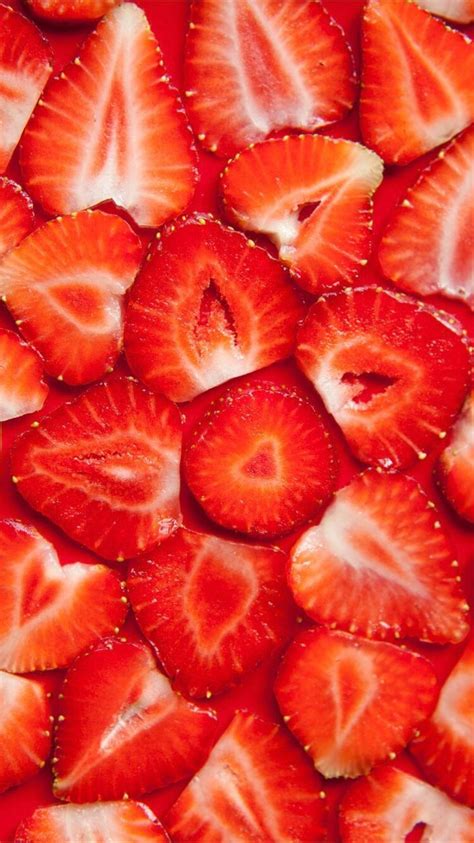 Juicy Strawberries Background ♥ Strawberry Love ♥ Fruit Wallpaper