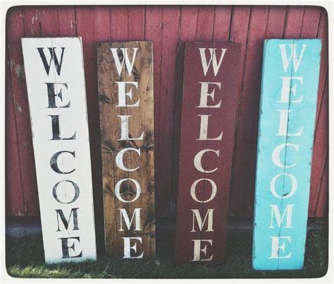 Rustic Wood Welcome Sign For Porch Rustic Welcome Sign Farmhouse