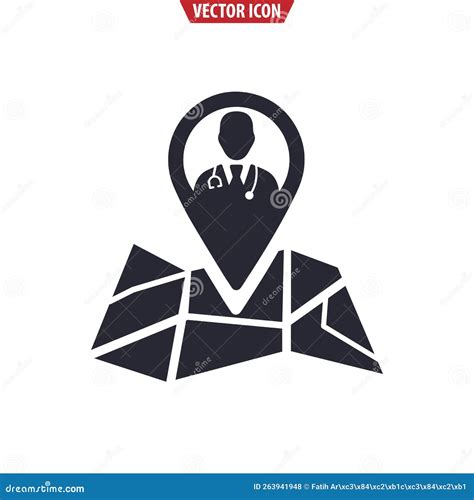 Doctor Medical Service Location Line Icon Healthcare Concept Doctor