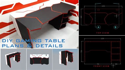 Diy Gaming Desk Using Basic Tools Plans And Details Youtube