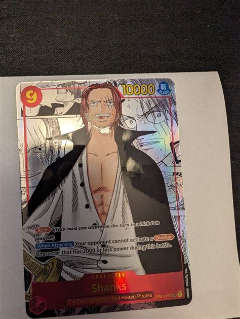 Shanks Op Manga Alternate Art Romance Dawn One Piece Tcg Ebay