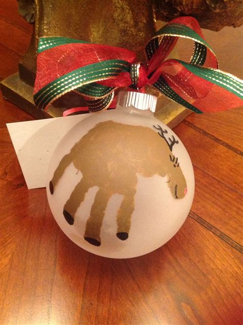 Reindeer Handprint Ornament Holiday Diy Ts Pinterest Ornament