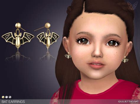 Bat Earrings For Toddlers By Feyona From Tsr • Sims 4 Downloads