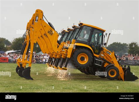 Jcb Dancing Diggers Acrobatic Display At The Derbyshire County Show