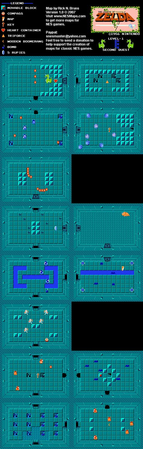The Legend Of Zelda Level 1 Quest 2 Map
