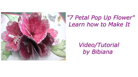 Here i have used my daughters. 7 Petal Pop Up Flower Card - YouTube