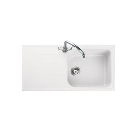 Rangemaster Amethyst White Igneous Granite Large Single Bowl Sink With