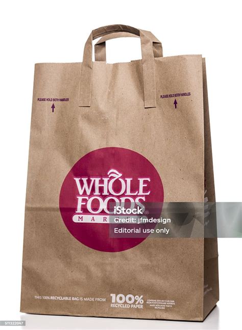 Whole Foods Market Recycled Paper Bag Stock Photo Download Image Now