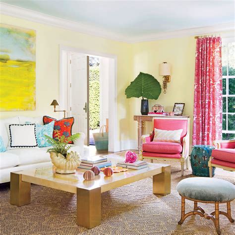 Colorful Palm Beach House Tour Coastal Living Rooms Living Room