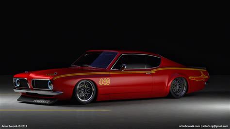 1969 Plymouth Barracuda 440 Wide Body Modified Rotiform Blq 3ds Max